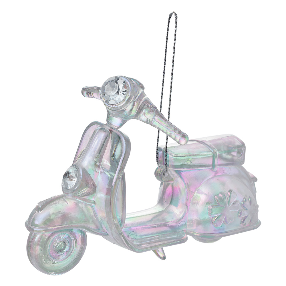 Ciondolo Decorativo Scooter  Color argento 12x4x8 cm