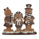 Dekoration Lebkuchenmännchen Braun Weiß 20x7x17 cm