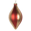 Boule de Noël Couleur or Rouge Ø 8x15 cm