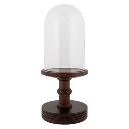 [6GL5060CH] Glasglocke Transparent Braun Ø 17x40 cm
