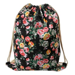 [JZBG0307] Rucksack Schwarz Rosa 34x1x43 cm