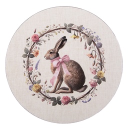 [EWC85L] Plaque de fond Beige Marron Ø 40x1 cm
