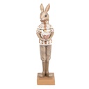 Decoration Statue Rabbit Brown Beige 7x7x28 cm
