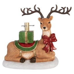 [5MG0124] Supporto per l'albero di Natale Cervo Marrone Rosso 48x26x52 cm