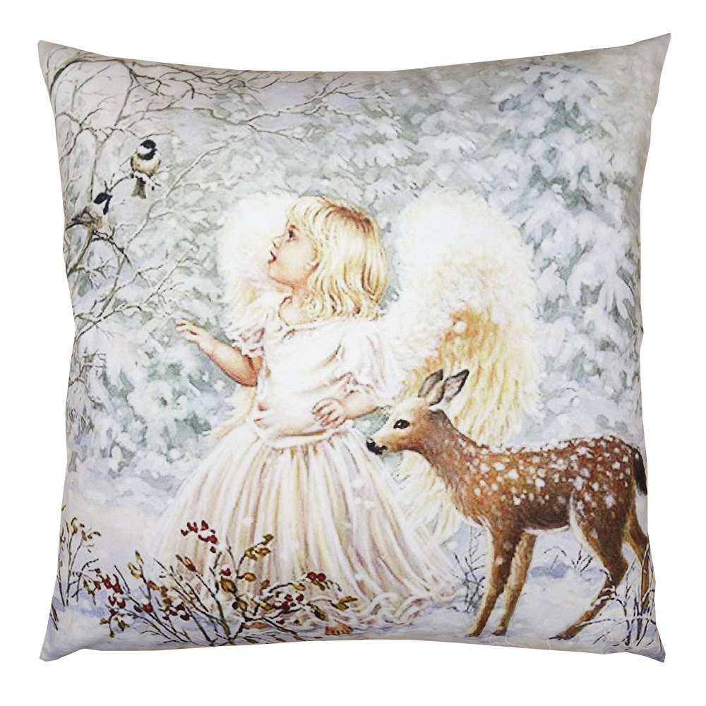 Cushion Cover White Grey 45x45 cm