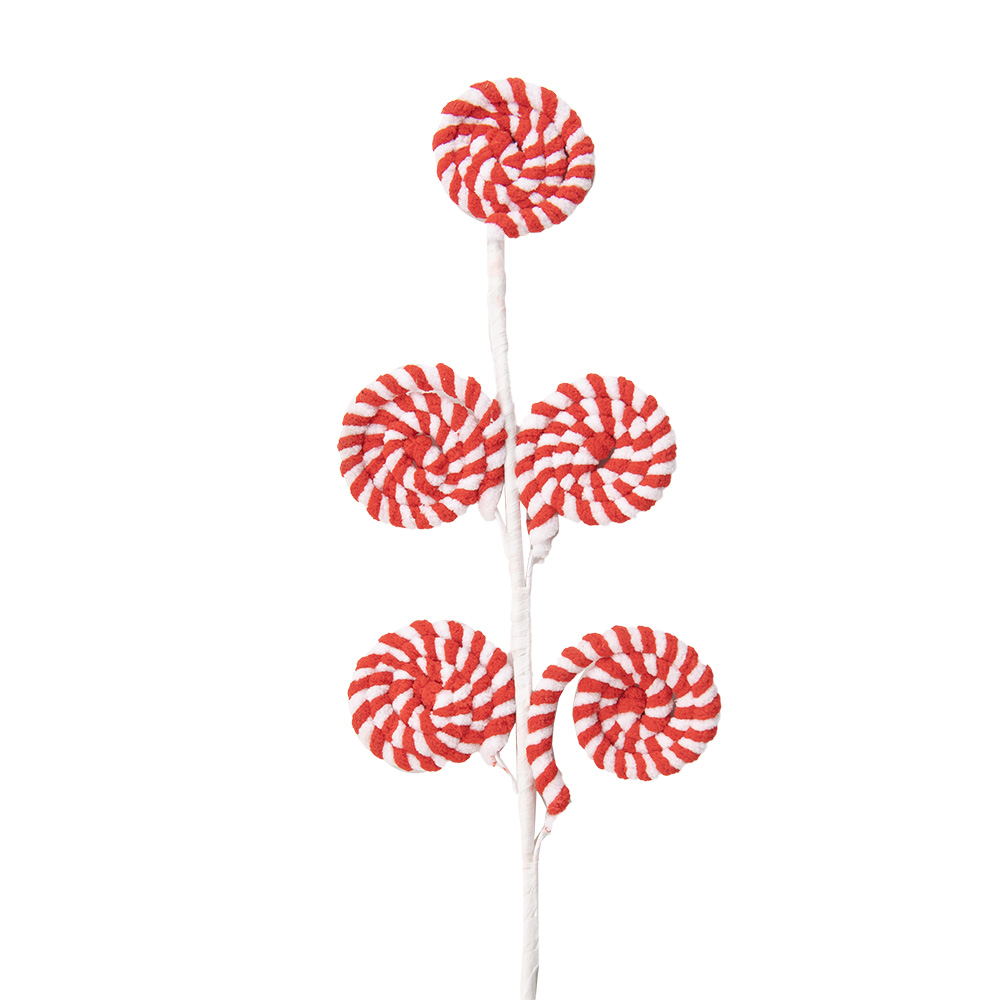 Christmas Decoration Lolly pop Red White 15x1x57 cm