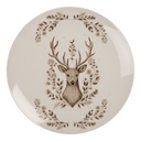 Piatto da Colazione Beige Marrone Ø 20x2 cm