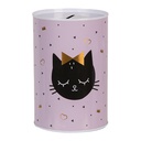 Money box Pink Black Ø 10x15 cm