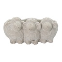 Vaso Porta Pianta Pecora Grigio 26x20x12 cm