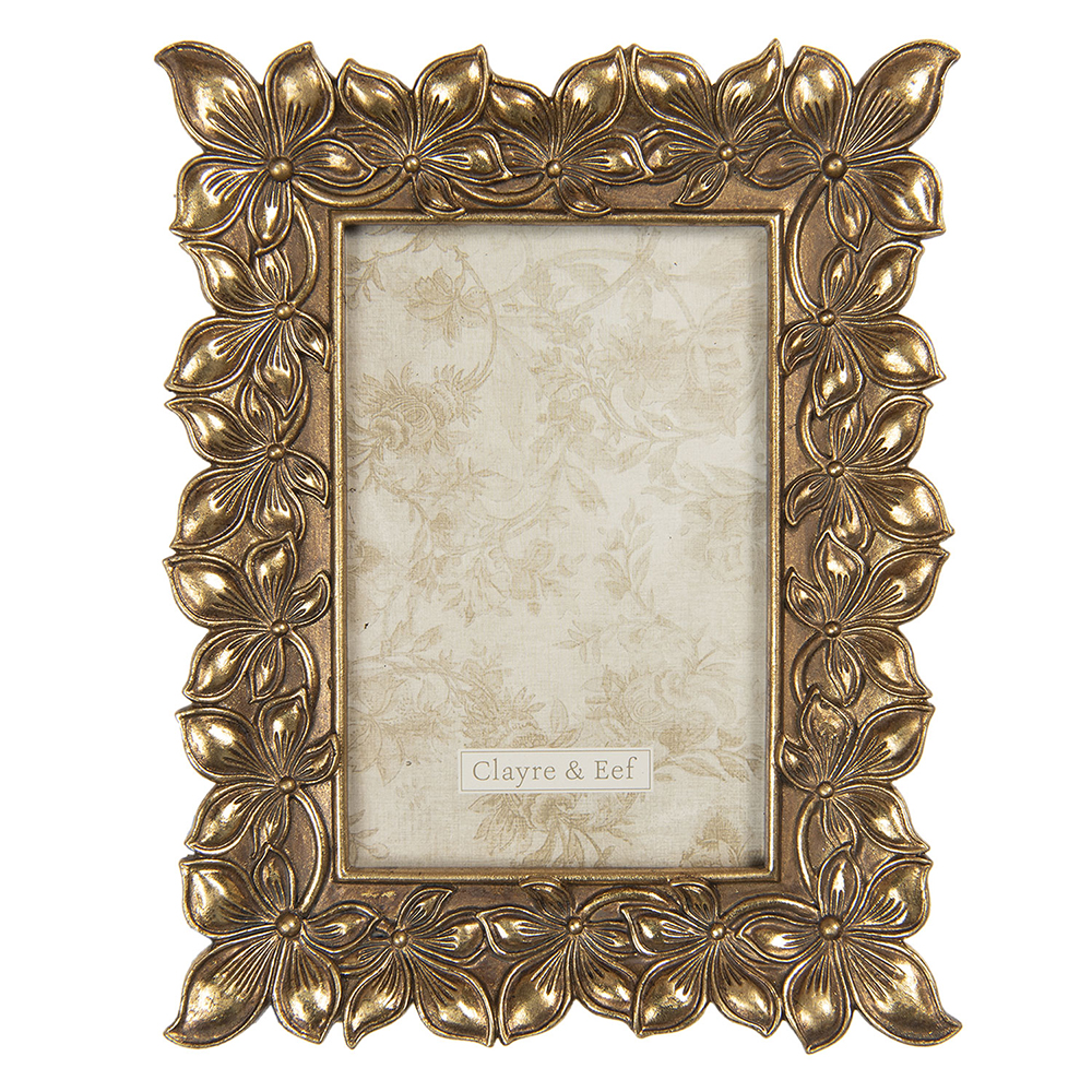Bilderrahmen Goldfarbig 18x2x22 cm / 10x15 cm