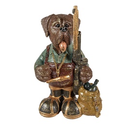 [6PR3883] Deko Skulptur Braun Grün 20x13x32 cm