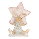 Décoration Lapin Marron Rose 8x5x11 cm