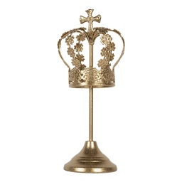 [6Y5957] Decorazione Corona Color oro Ø 12x30 cm