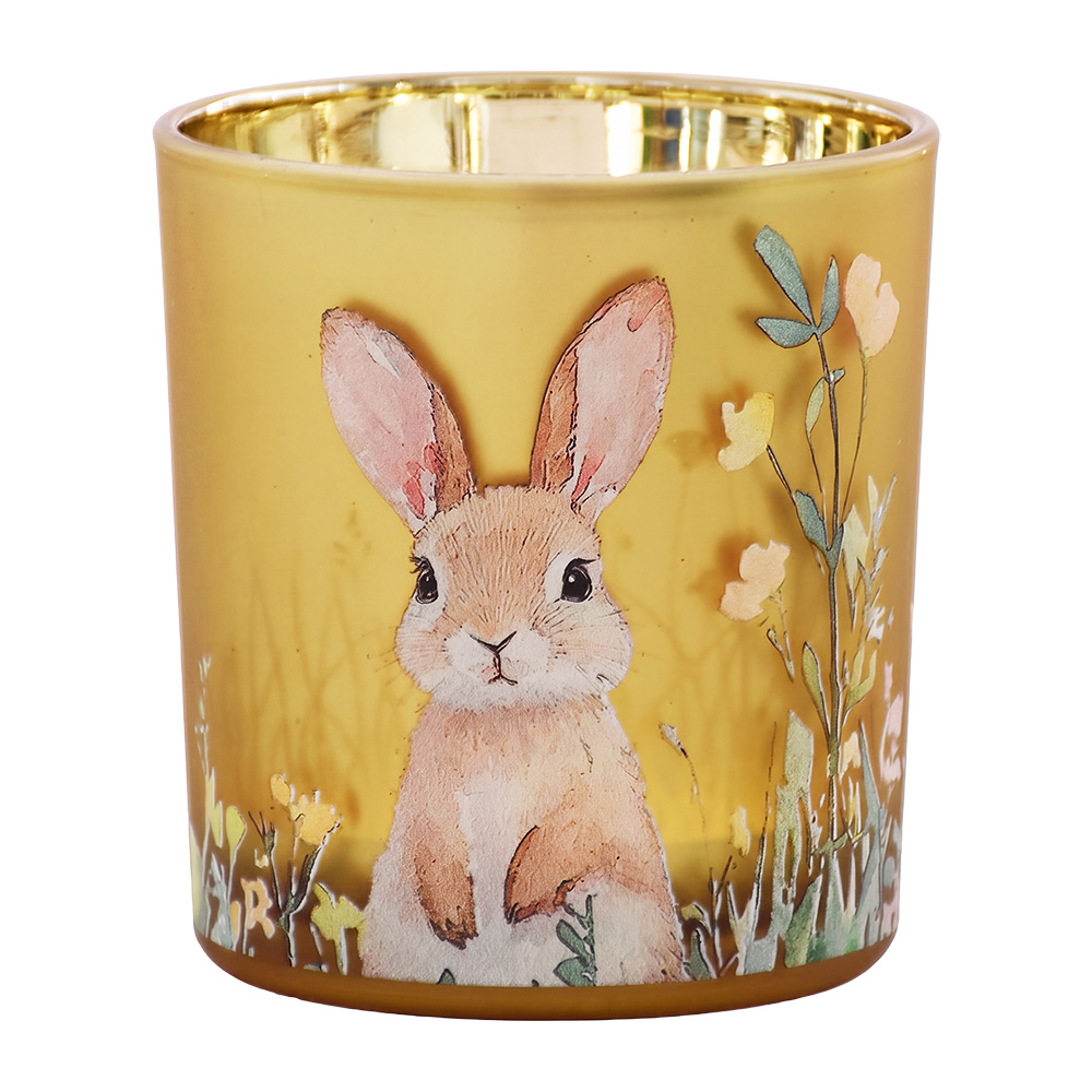 Teelichthalter Gelb Ø 7x8 cm