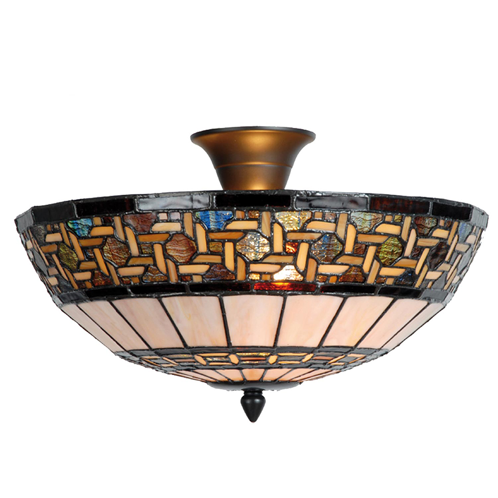 Plafondlamp Tiffany Ø 40x23 cm E14/max 2x40W