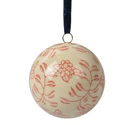 [6CE2107S] Dekoration Ball Beige Rosa Ø 6x6 cm