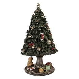[6PR5875] Musicbox Christmas Tree Green Gold colored Ø 13x23 cm