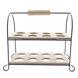 [64057] Porte-Oeufs Noir 21x11x20 cm