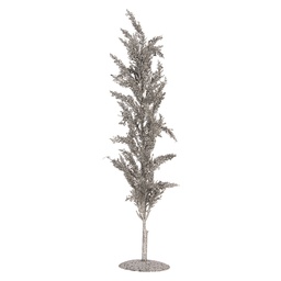 [66650] Decorazione Albero di Natale Color argento 12x12x60 cm