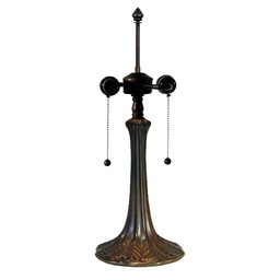 [5LL-9023] Pied de lampe Lampe de table Tiffany Marron Ø 17x52 cm E27/max 2x60W