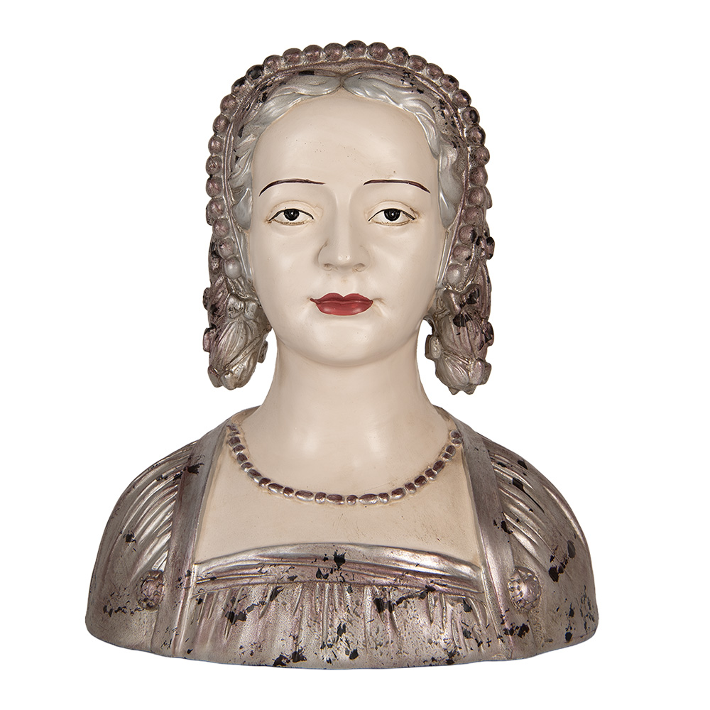 Decoratie buste vrouw 27x15x30 cm