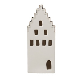 [6CE1598M] Decoratie huisje met LED 7x6x16 cm