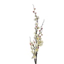 Deko Ast mit Blumen Weiß  7x7x115 cm