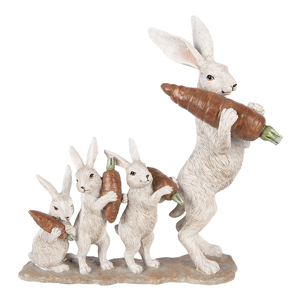 Deko Kaninchen Beige Braun 34x13x33 cm