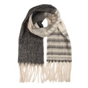 Foulard Femme Gris Blanc 50x180 cm