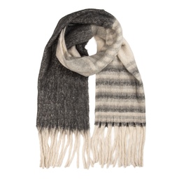 [JZSC0852] Foulard Donna Grigio Bianco 50x180 cm