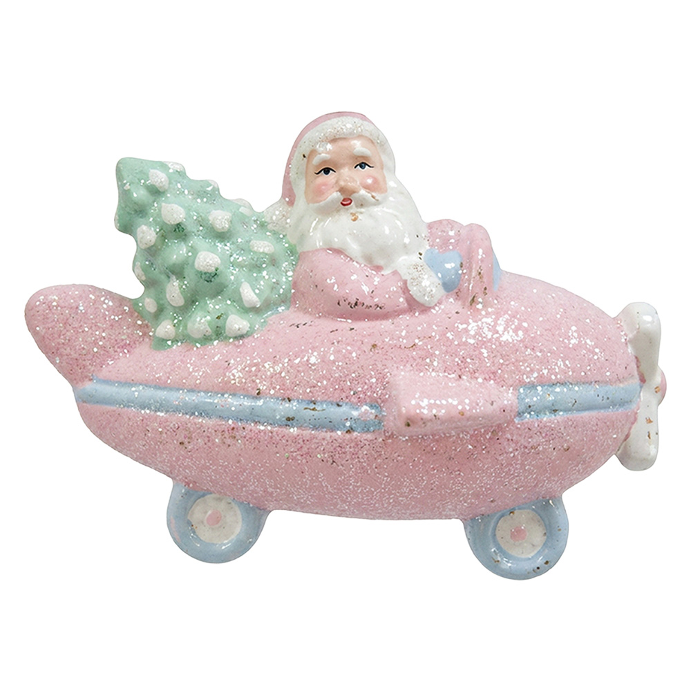 Palla di natale Rosa Blu 11x6x9 cm