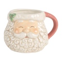 Becher Weiß Rosa 16x11x10 cm / 550 ml