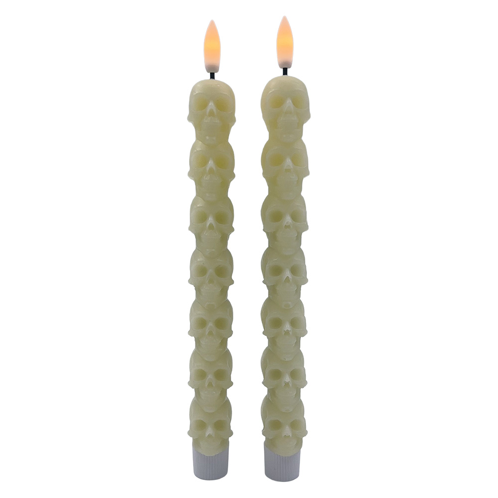 Kaars met LED set van 2 Ø 3x25 cm / 2xAAA