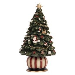 [66754] Musicbox Christmas Tree Green Red Ø 13x23 cm