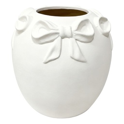 [6TE0597] Vaso Decorativo Bianco Ø 16x16 cm
