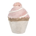Dekoration Cupcake Rosa Beige Ø 11x16 cm