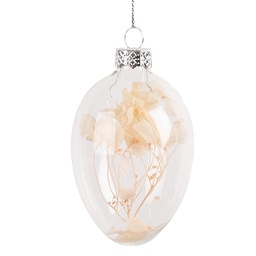 [6GL4465] Décoration pendentif uf Transparent Ø 5x8 cm