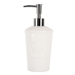 [6CE1985] Distributeur de savon Blanc Ø 8x19 cm / 325 ml