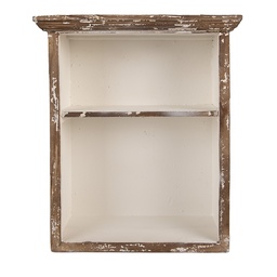[6H2466] Armadio a muro Marrone Bianco 36x15x43 cm