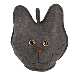 [TW0619] Dekoration Katze Grau 20x14x22 cm