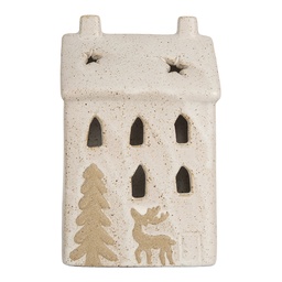 [6CE2176M] Decorazione Casa con LED Beige 9x7x15 cm