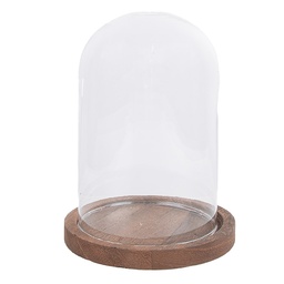 [6GL1944] Cloche en Verre Transparent Ø 12x16 cm
