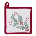 Topflappen Kinder Weiß, Rot 16x16 cm