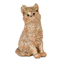 Decoration Statue Cat Beige 16x14x25 cm