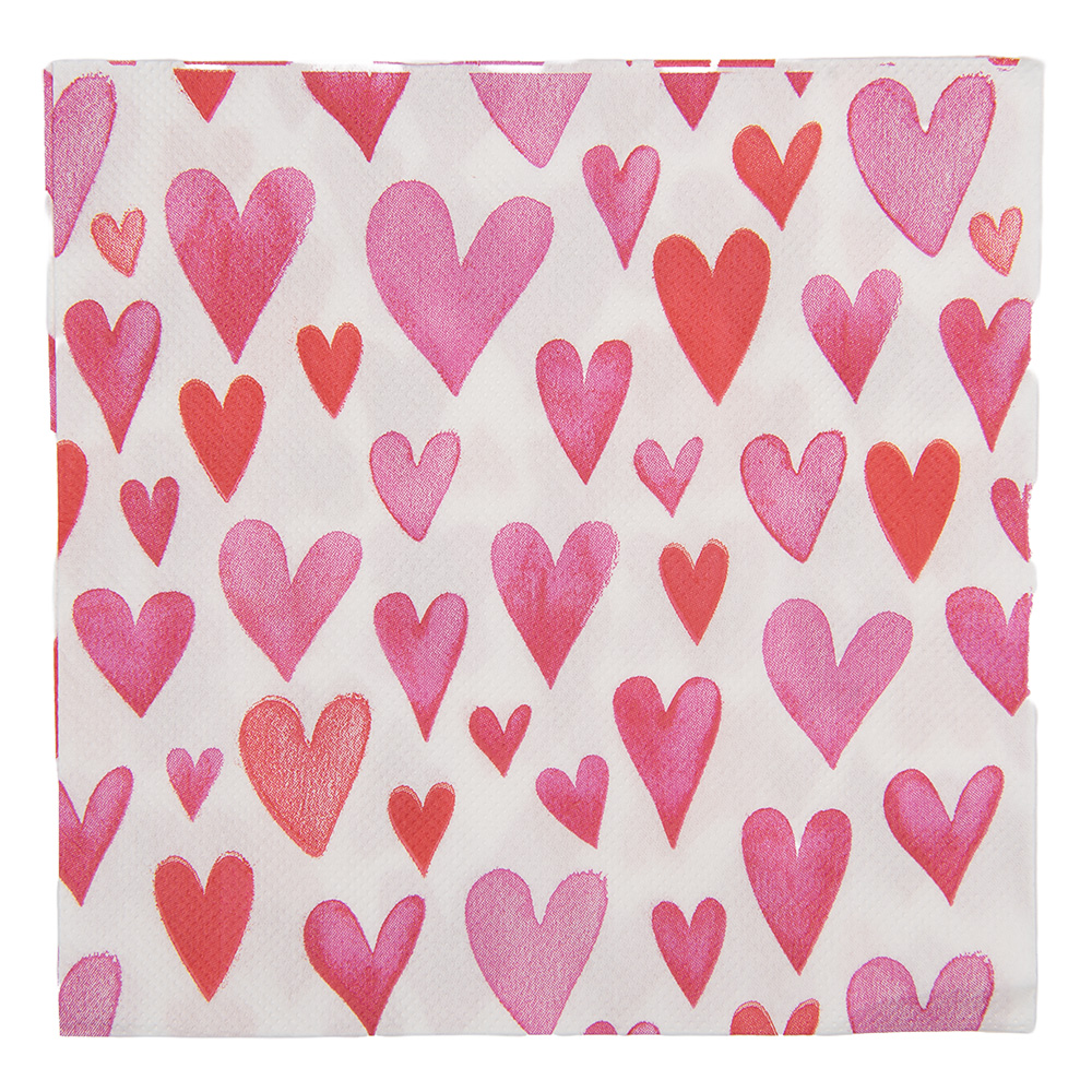 Serviettes en papier Blanc Rose 33x33 cm (20)