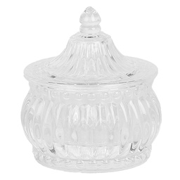 [6GL5006] Bonbonniere with lid Transparent Ø 10x11 cm