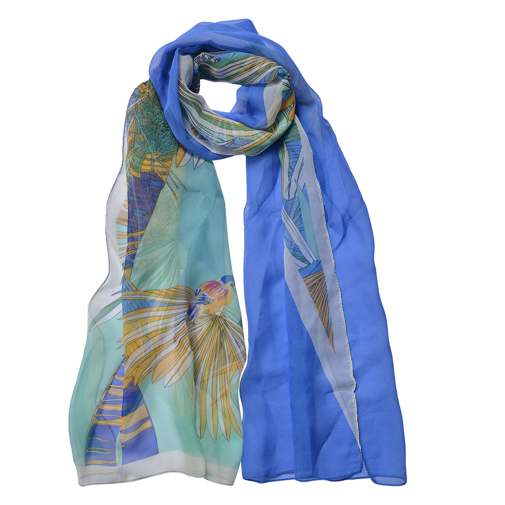 Sjaal 50x160 cm blauw