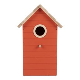 [6H2442] Birdhouse Red Brown 15x10x22 cm