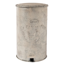 [6Y2369] Pedal Bin White 26x30x46 cm / 12000 ml
