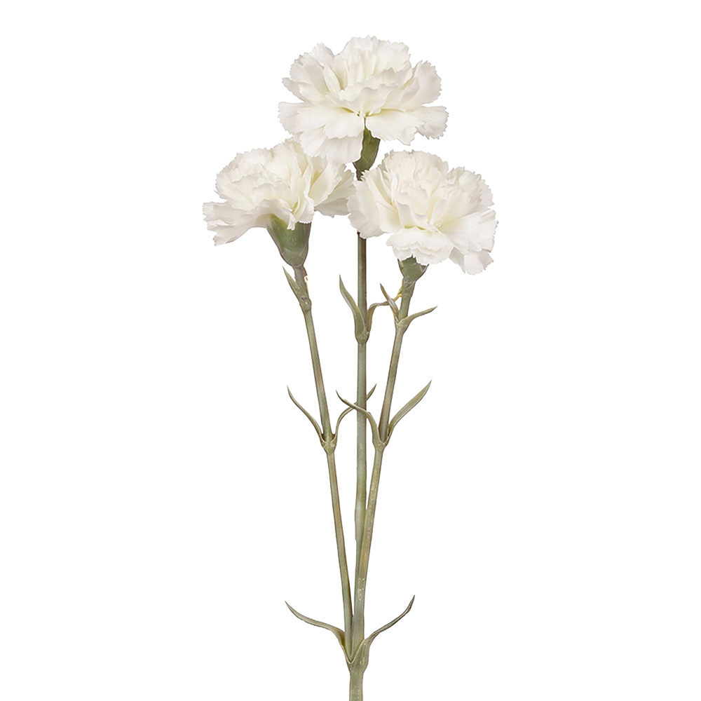 Decorative branch with flowers White Green